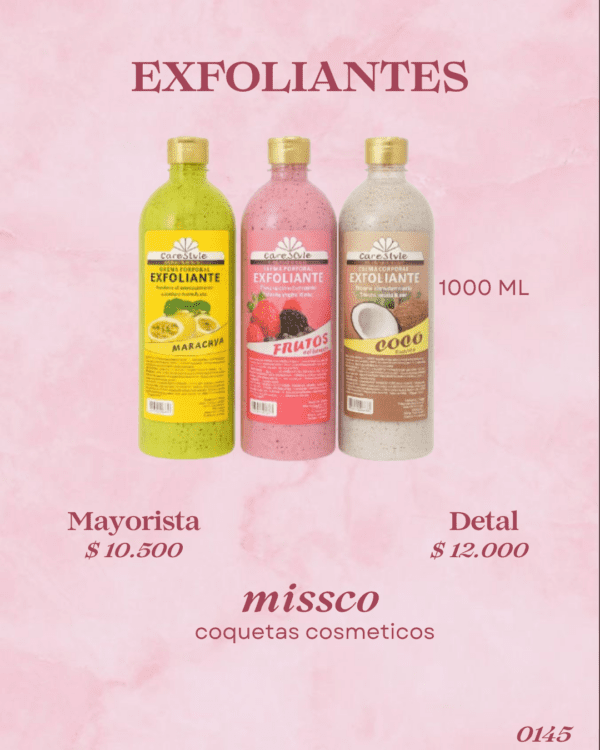 CORPORAL (16) Crema Corporal Exfoliante Care&Style 1000mL – Formato Litro Variedades