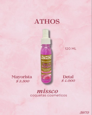 CORPORAL (19) Agua de Rosas Athos Tónico 120mL – Con Colágeno y Elastina