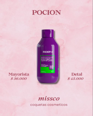 miscco cabello (16) Shampoo Crecimiento y Control Caída La Poción+ 450mL – Ajo y Jengibre Bio Activo