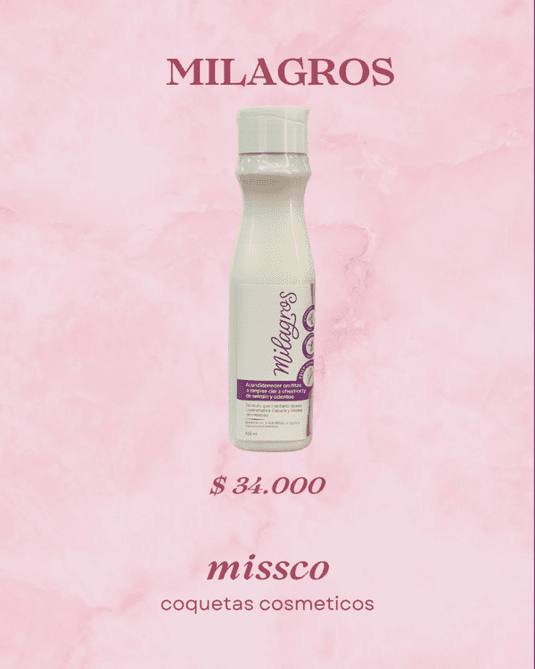 miscco cabello (22) Acondicionador Antifrizz Milagros 450mL – Hidratación y Control de Volumen