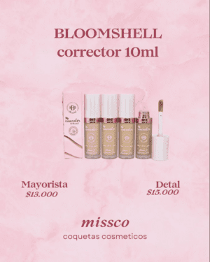 miscco maquillaje (12) Corrector Bloomshell My Concealer 10mL – Hidratación y Cobertura Portátil