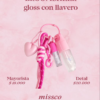 miscco maquillaje (2) Gloss Transparente Bloomshell con Llavero – Brillo Cristalino y Estilo Coquette