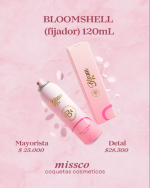 miscco maquillaje (5) Fijador de Maquillaje Bloomshell 120mL – Máxima Duración y Control de Brillo