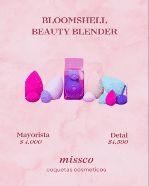 miscco maquillaje (7) Esponja de Maquillaje Bloomshell Beauty Blender – Difuminado Perfecto y Acabado Natural
