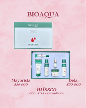 Kit de Skincare Bioaqua Ácido Salicílico 6 Piezas Antiacné y Poros