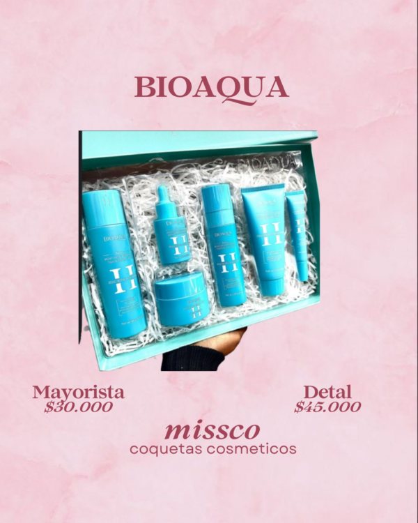 Kit de Skincare Bioaqua Ácido Hialurónico 6 Piezas Hidratación Profunda