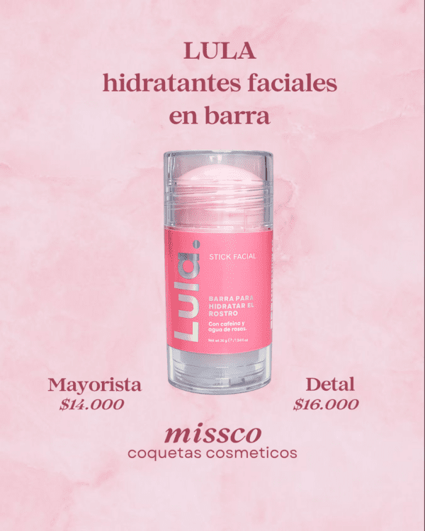 skincare (8) Hidratante Facial en Barra Lula Stick 36g – Con Cafeína y Agua de Rosas